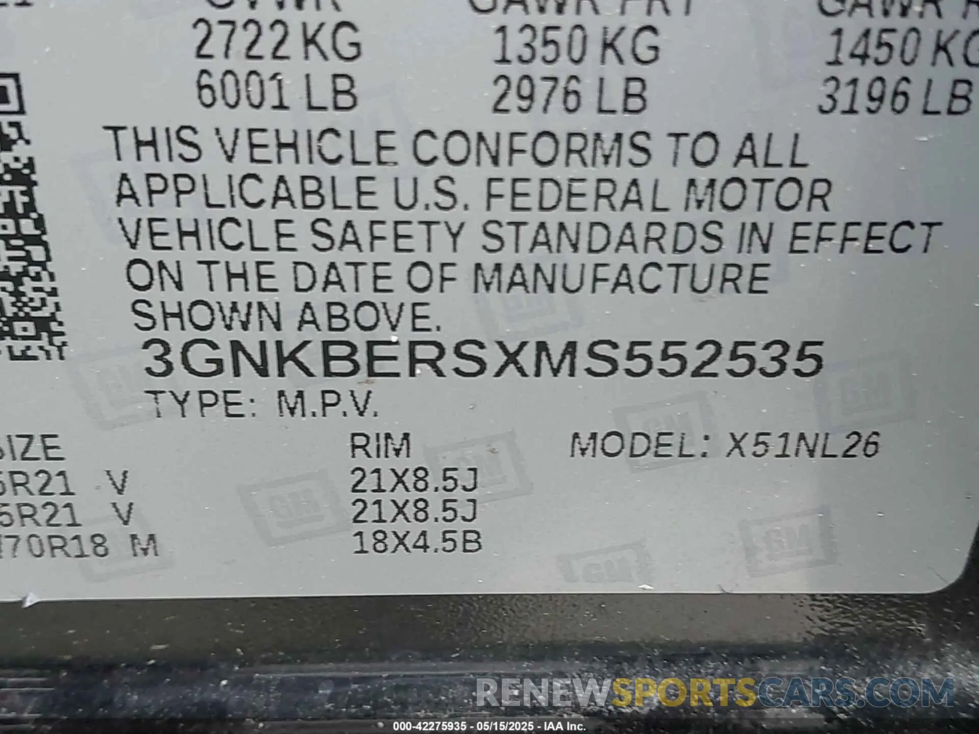 9 fotografías del automóvil dañado 3GNKBERSXMS552535 CHEVROLET BLAZER 2021