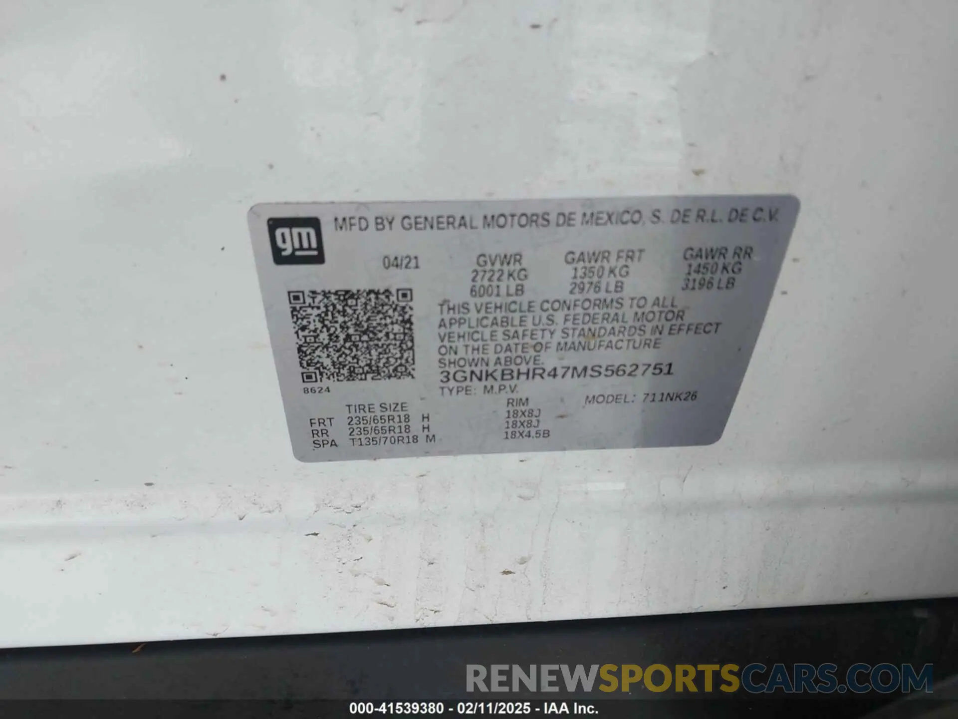 9 fotografías del automóvil dañado 3GNKBHR47MS562751 CHEVROLET BLAZER 2021