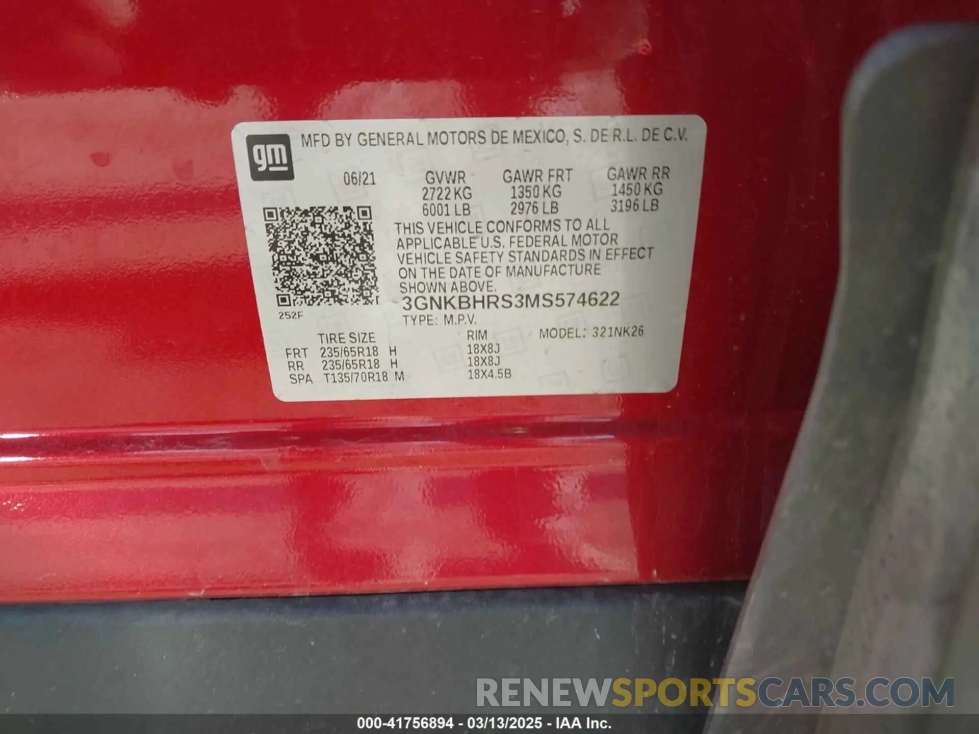9 fotografías del automóvil dañado 3GNKBHRS3MS574622 CHEVROLET BLAZER 2021