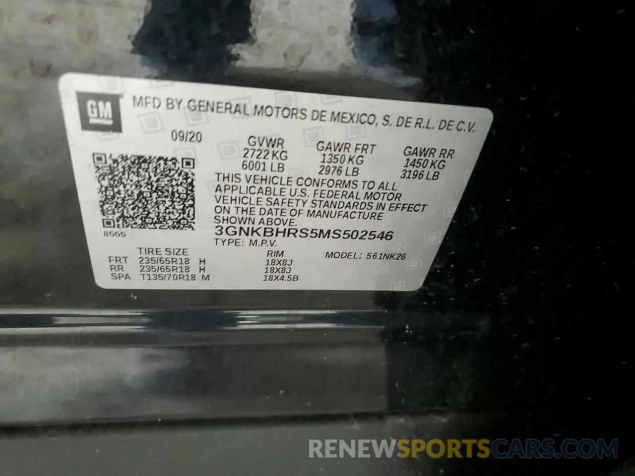 14 fotografías del automóvil dañado 3GNKBHRS5MS502546 CHEVROLET BLAZER 2021