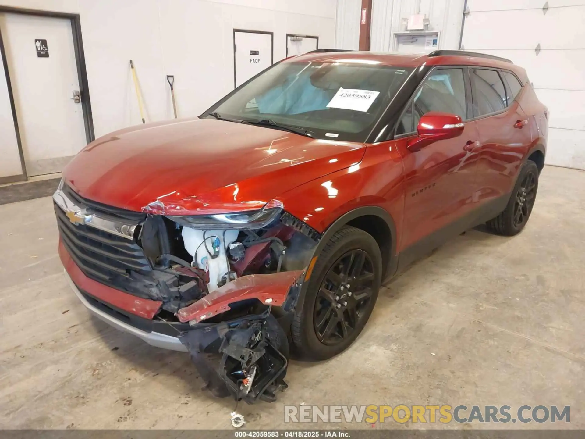 6 fotografías del automóvil dañado 3GNKBJRS2MS520283 CHEVROLET BLAZER 2021