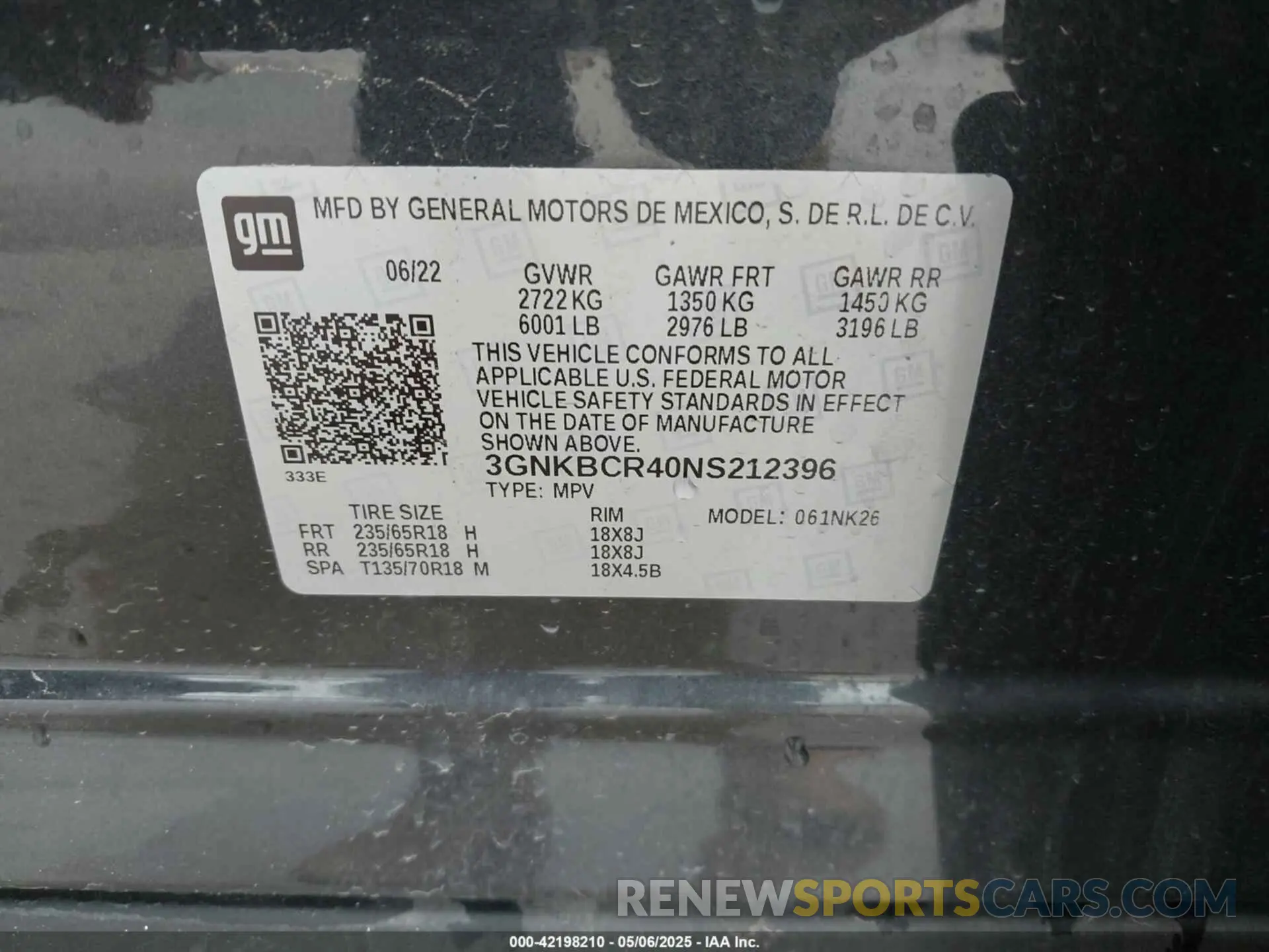 9 fotografías del automóvil dañado 3GNKBCR40NS212396 CHEVROLET BLAZER 2022