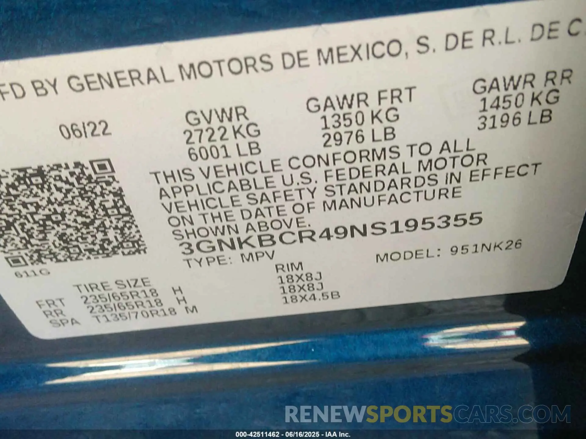 9 fotografías del automóvil dañado 3GNKBCR49NS195355 CHEVROLET BLAZER 2022