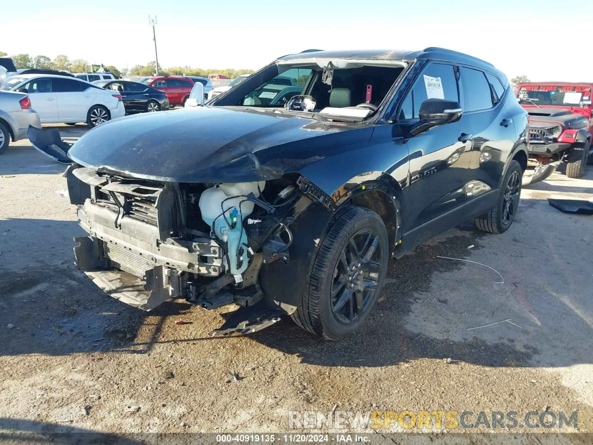 2 fotografías del automóvil dañado 3GNKBDRS0NS150096 CHEVROLET BLAZER 2022