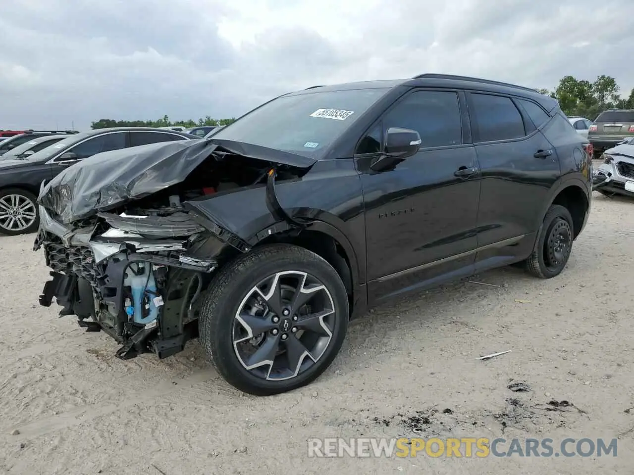 1 fotografías del automóvil dañado 3GNKBERS0NS112129 CHEVROLET BLAZER 2022