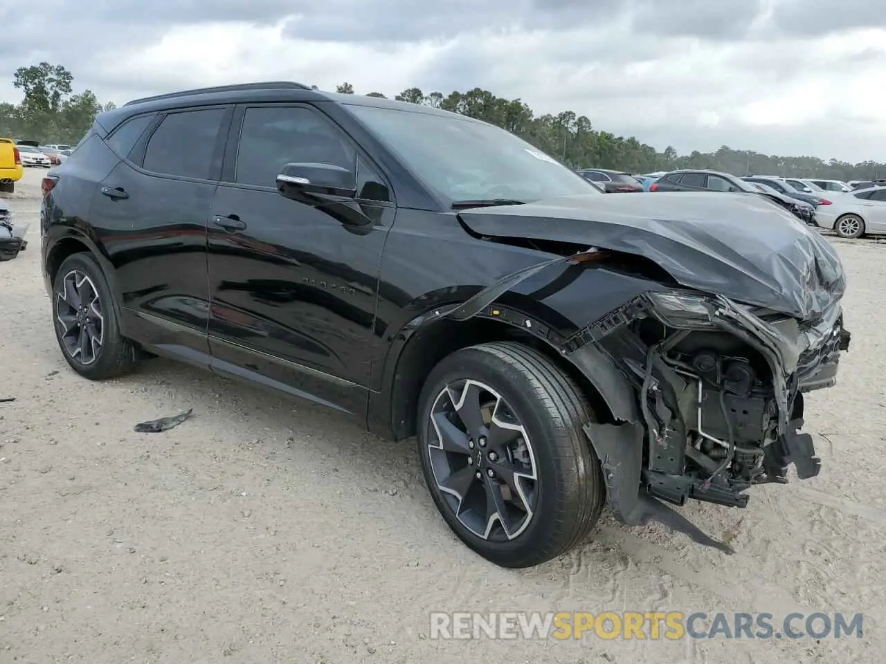 4 fotografías del automóvil dañado 3GNKBERS0NS112129 CHEVROLET BLAZER 2022