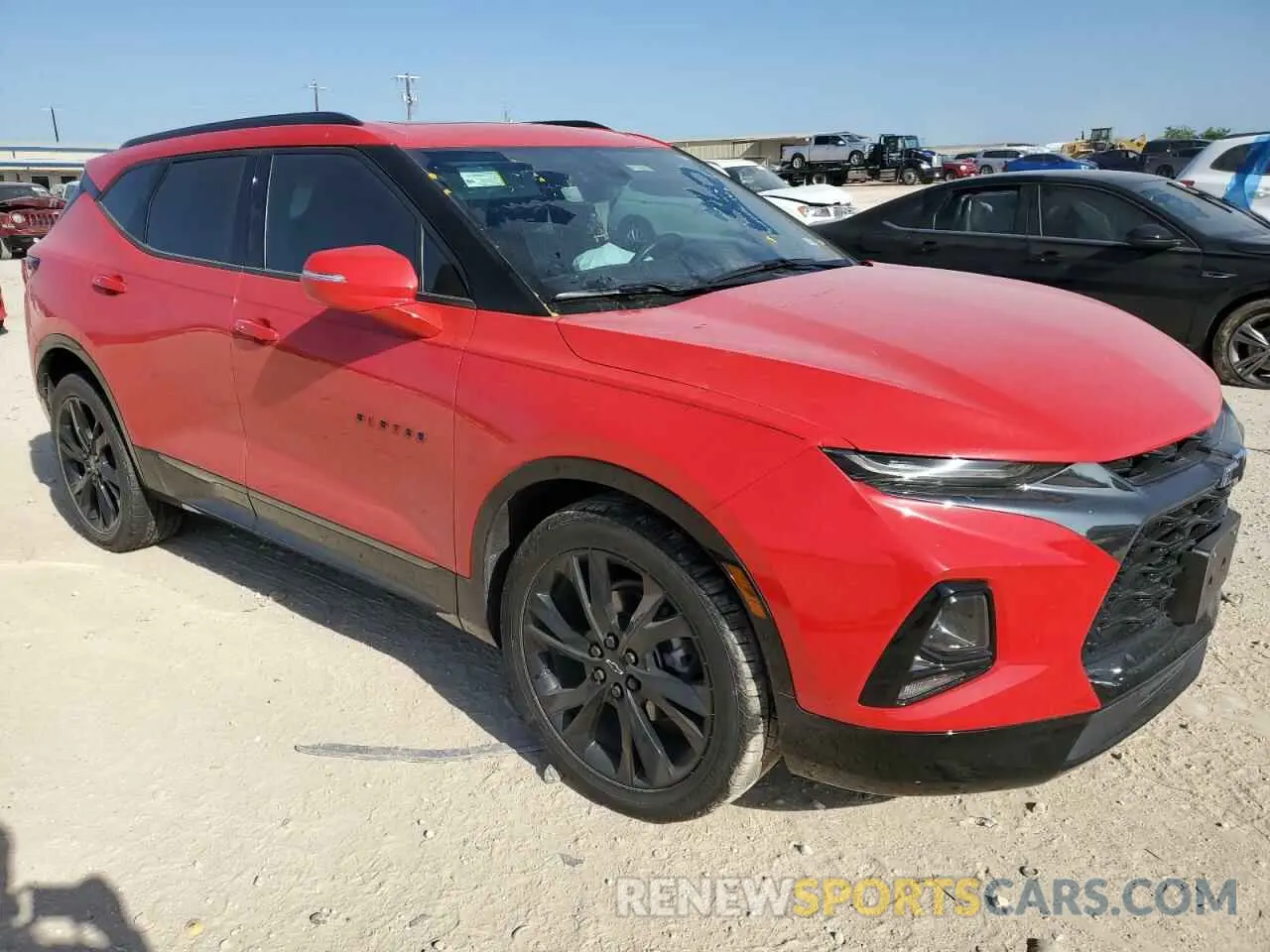 4 fotografías del automóvil dañado 3GNKBERS1NS114973 CHEVROLET BLAZER 2022