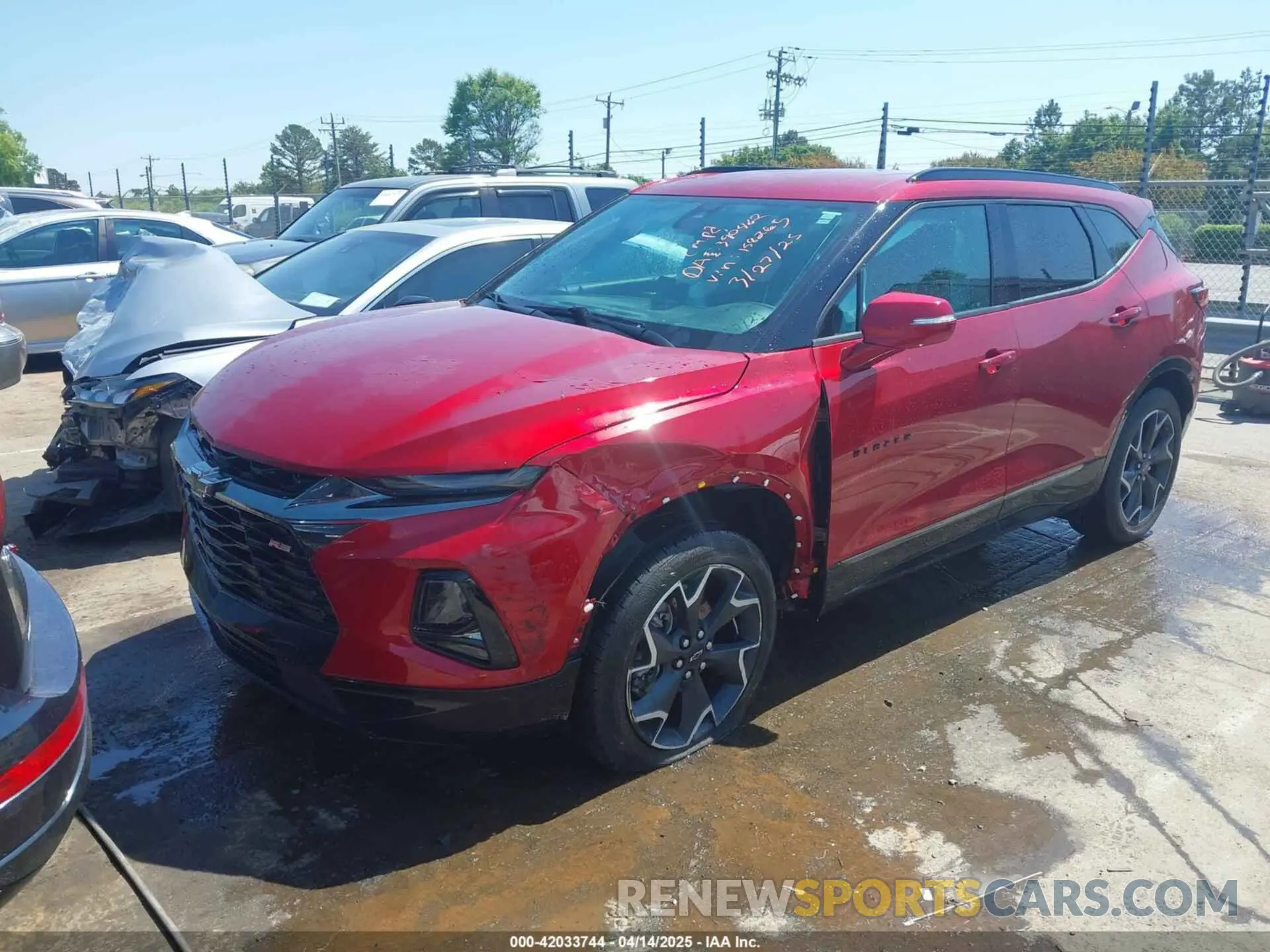 2 fotografías del automóvil dañado 3GNKBERS7NS158265 CHEVROLET BLAZER 2022