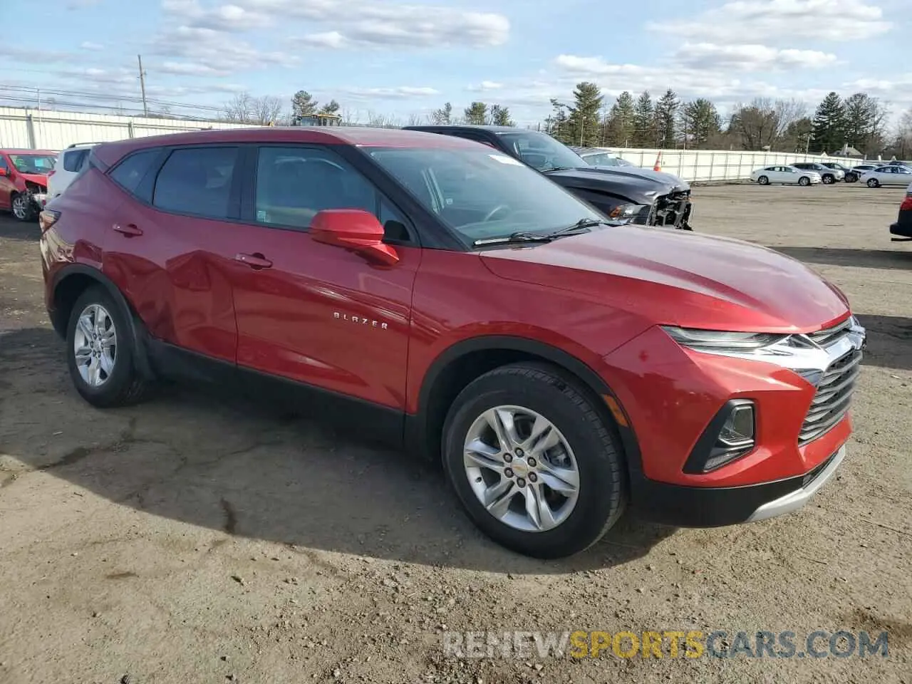 4 fotografías del automóvil dañado 3GNKBHR42NS124933 CHEVROLET BLAZER 2022