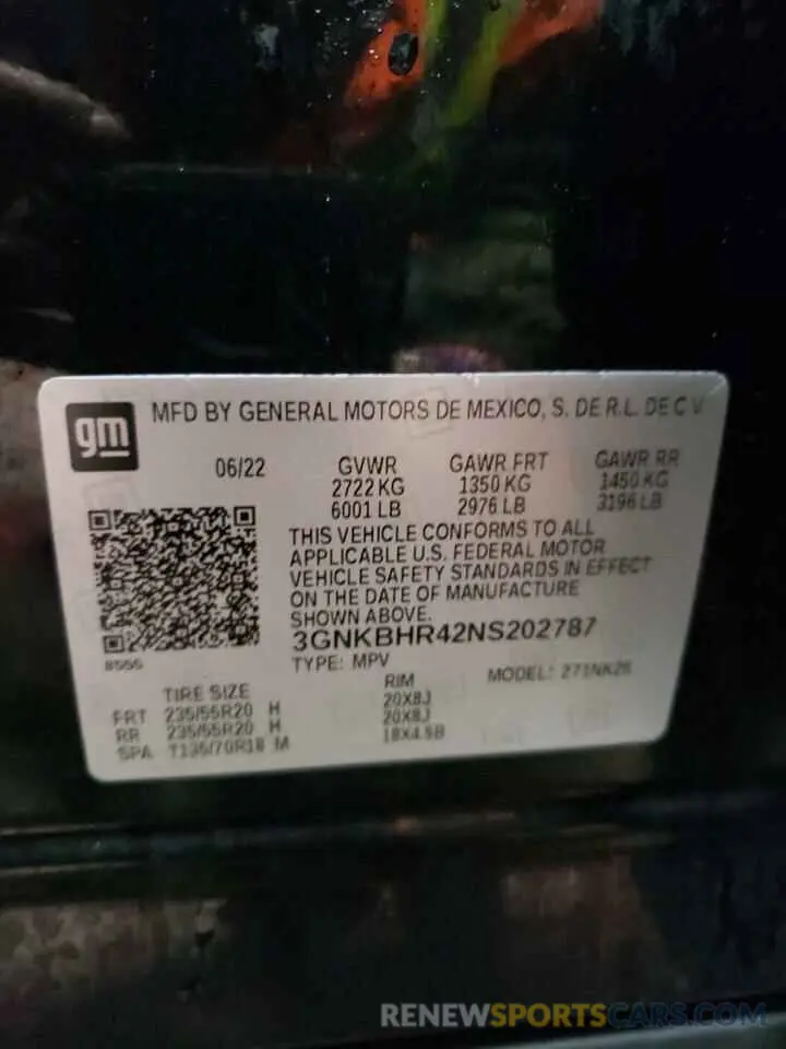 14 fotografías del automóvil dañado 3GNKBHR42NS202787 CHEVROLET BLAZER 2022