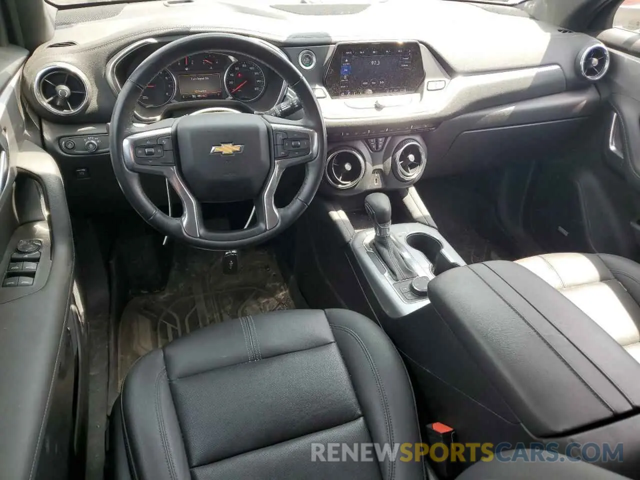 8 fotografías del automóvil dañado 3GNKBJRS4NS162573 CHEVROLET BLAZER 2022