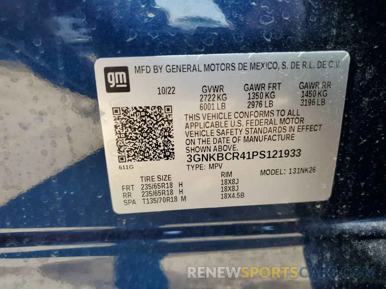 13 fotografías del automóvil dañado 3GNKBCR41PS121933 CHEVROLET BLAZER 2023