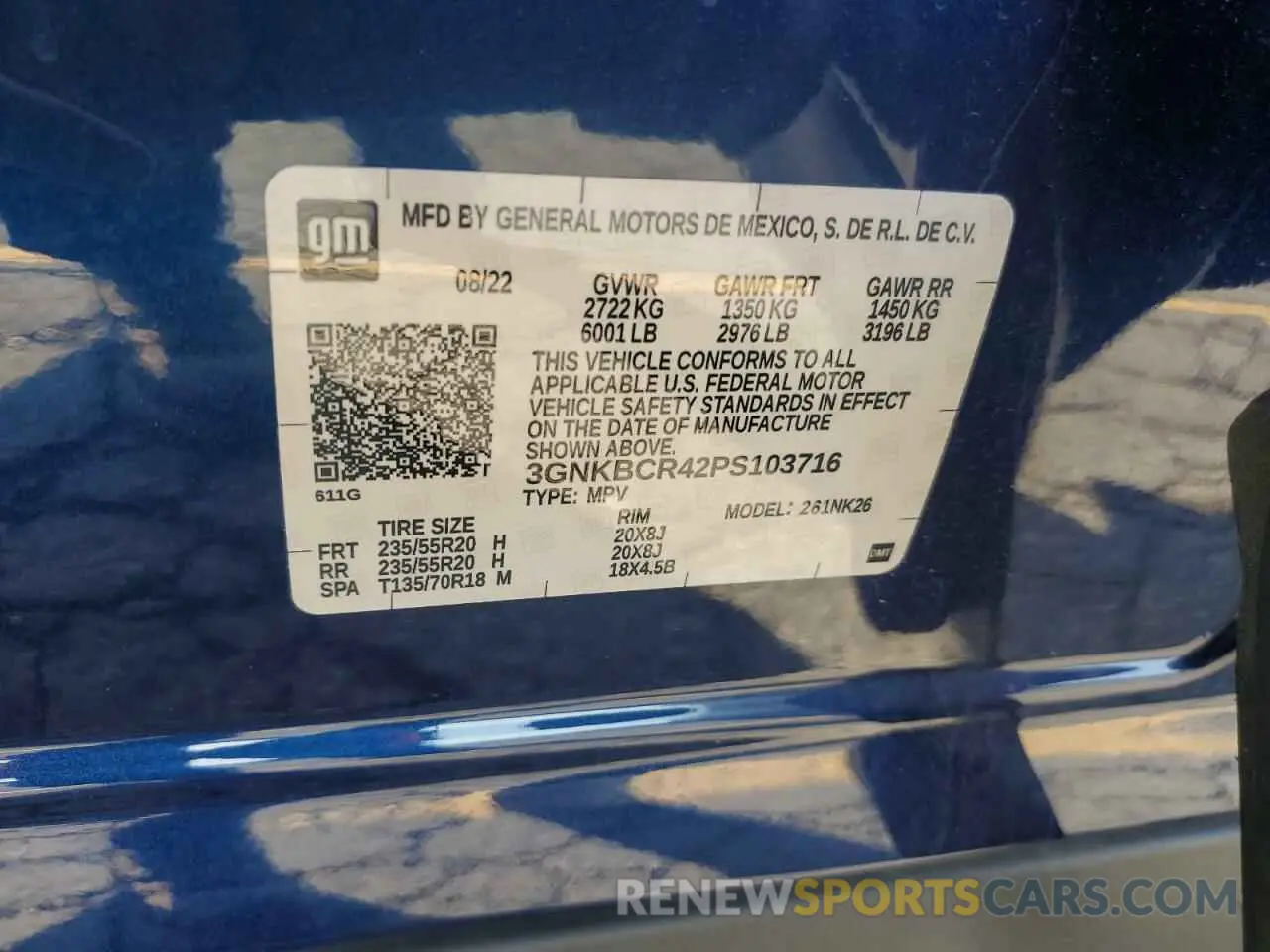 13 fotografías del automóvil dañado 3GNKBCR42PS103716 CHEVROLET BLAZER 2023