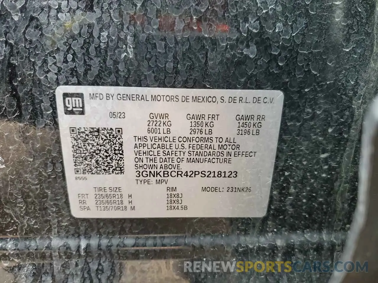 14 fotografías del automóvil dañado 3GNKBCR42PS218123 CHEVROLET BLAZER 2023