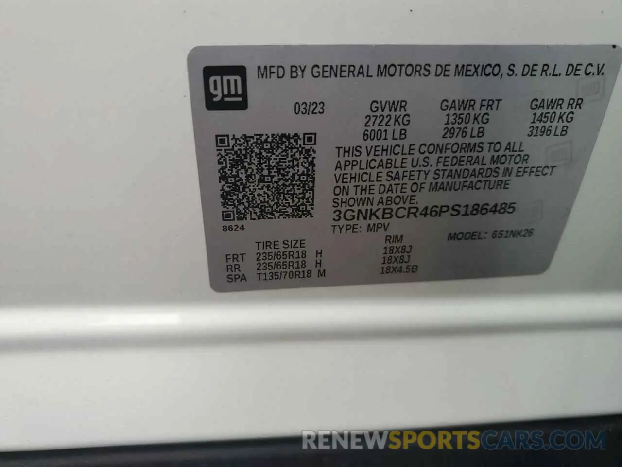 13 fotografías del automóvil dañado 3GNKBCR46PS186485 CHEVROLET BLAZER 2023