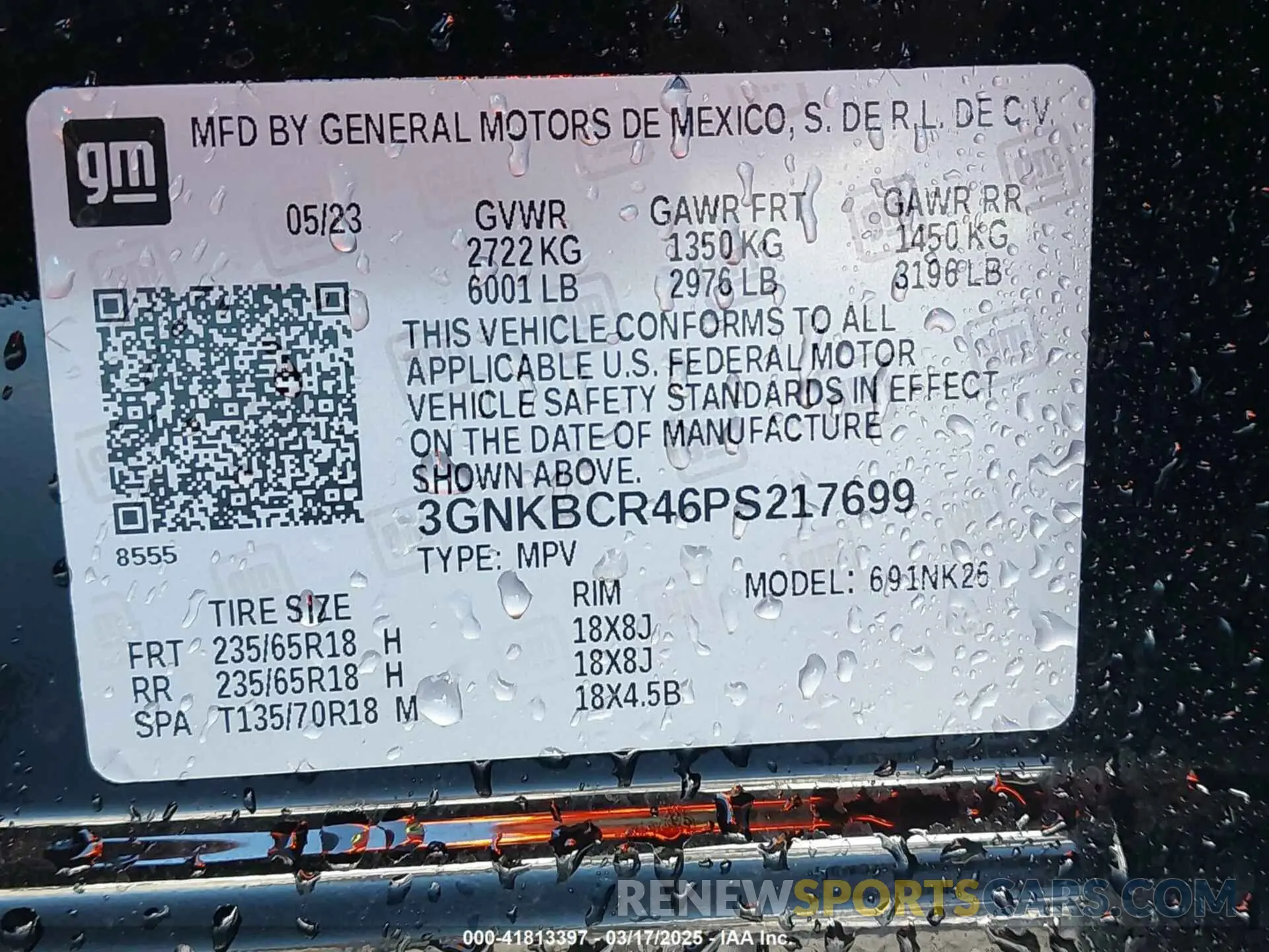 9 fotografías del automóvil dañado 3GNKBCR46PS217699 CHEVROLET BLAZER 2023