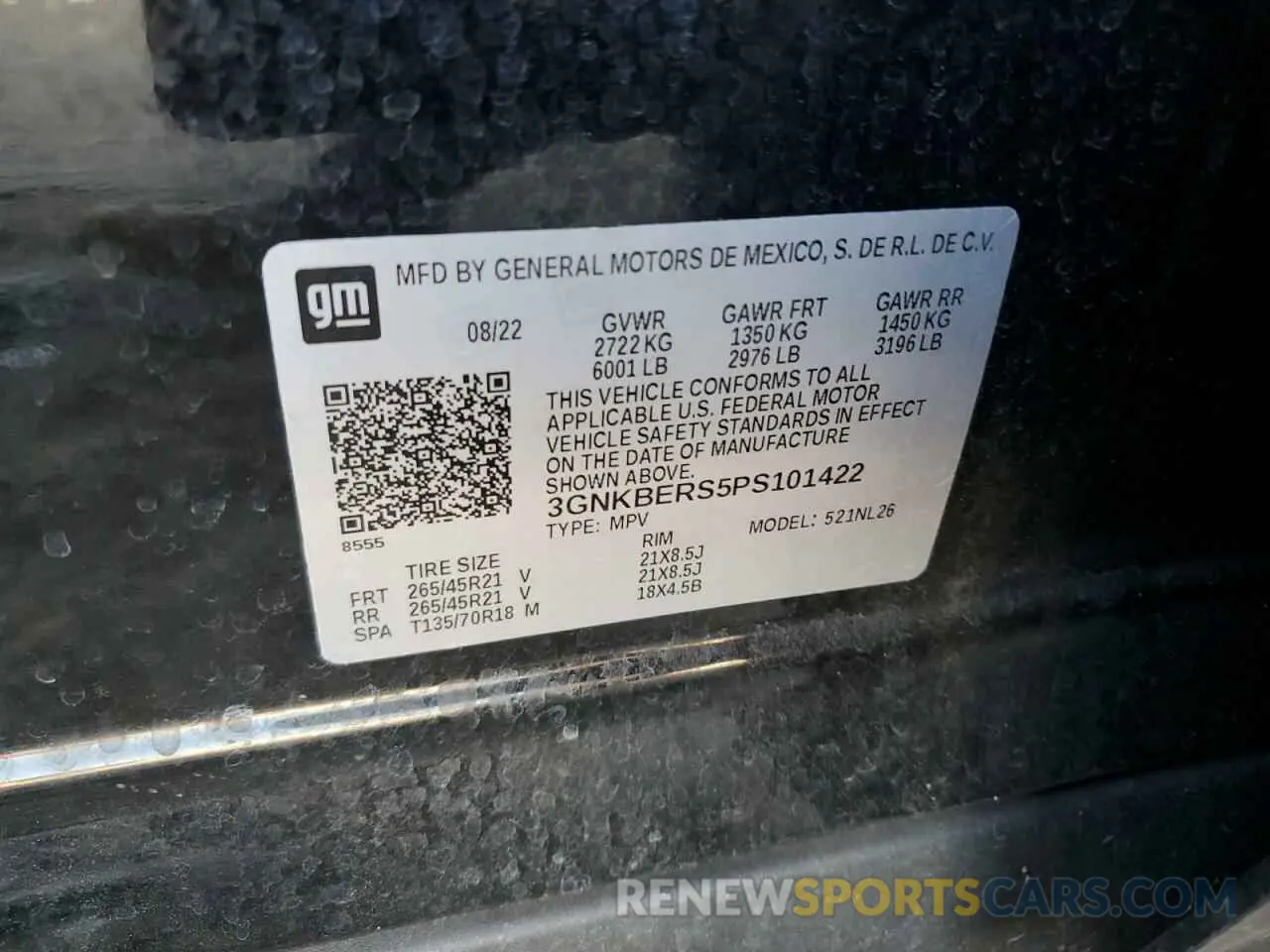 13 fotografías del automóvil dañado 3GNKBERS5PS101422 CHEVROLET BLAZER 2023