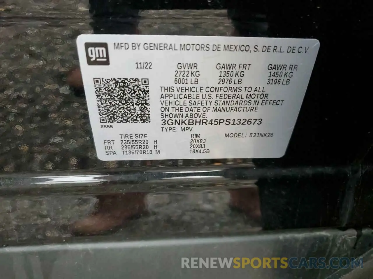 13 fotografías del automóvil dañado 3GNKBHR45PS132673 CHEVROLET BLAZER 2023