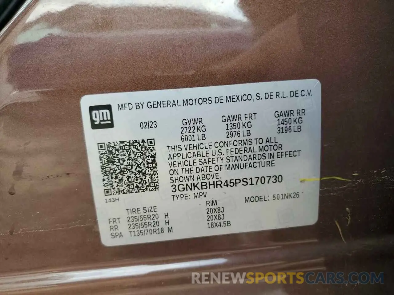 13 fotografías del automóvil dañado 3GNKBHR45PS170730 CHEVROLET BLAZER 2023
