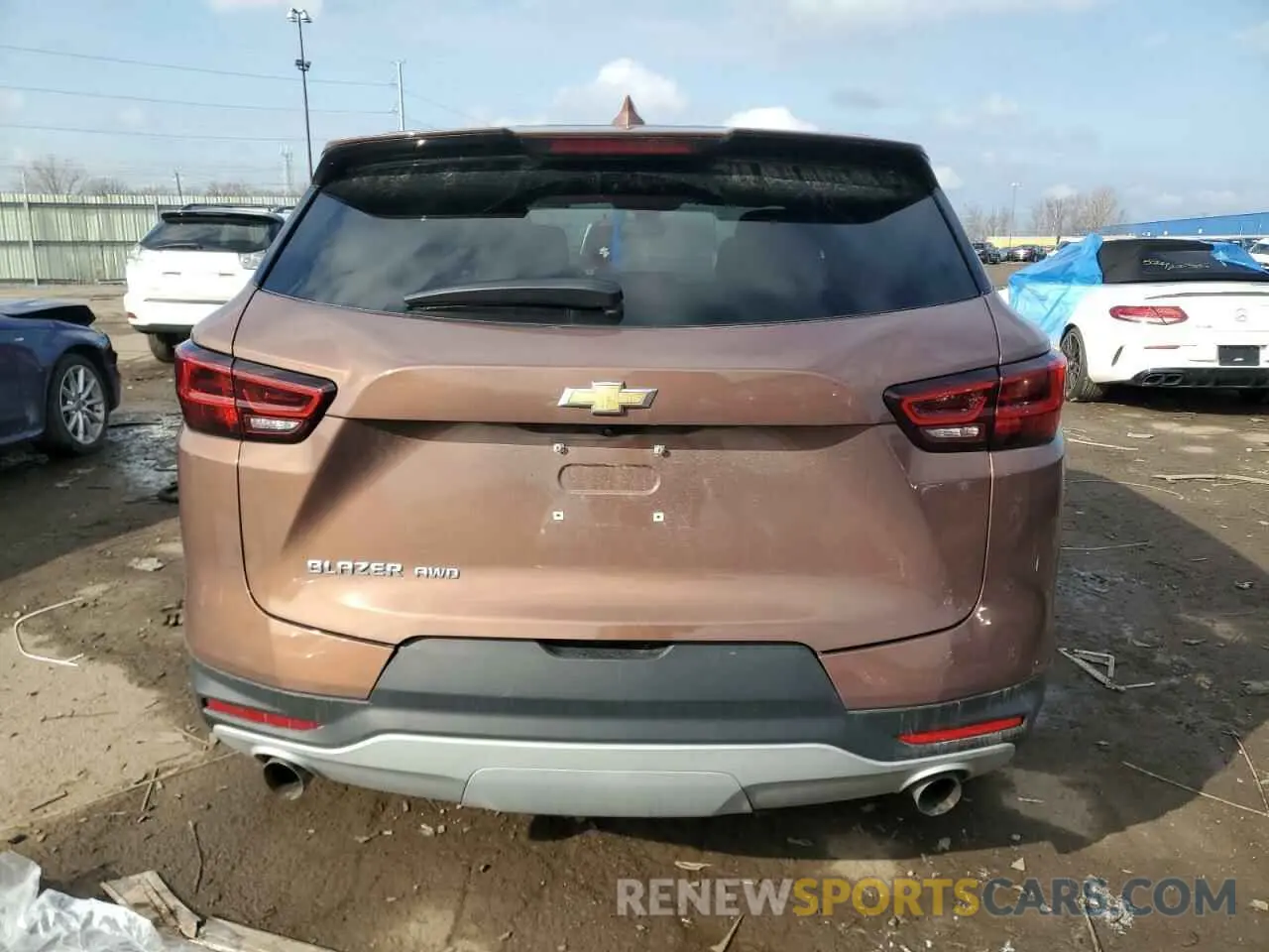6 fotografías del automóvil dañado 3GNKBHR45PS170730 CHEVROLET BLAZER 2023