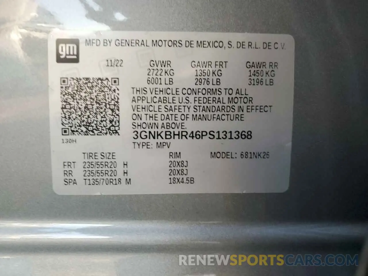 13 fotografías del automóvil dañado 3GNKBHR46PS131368 CHEVROLET BLAZER 2023