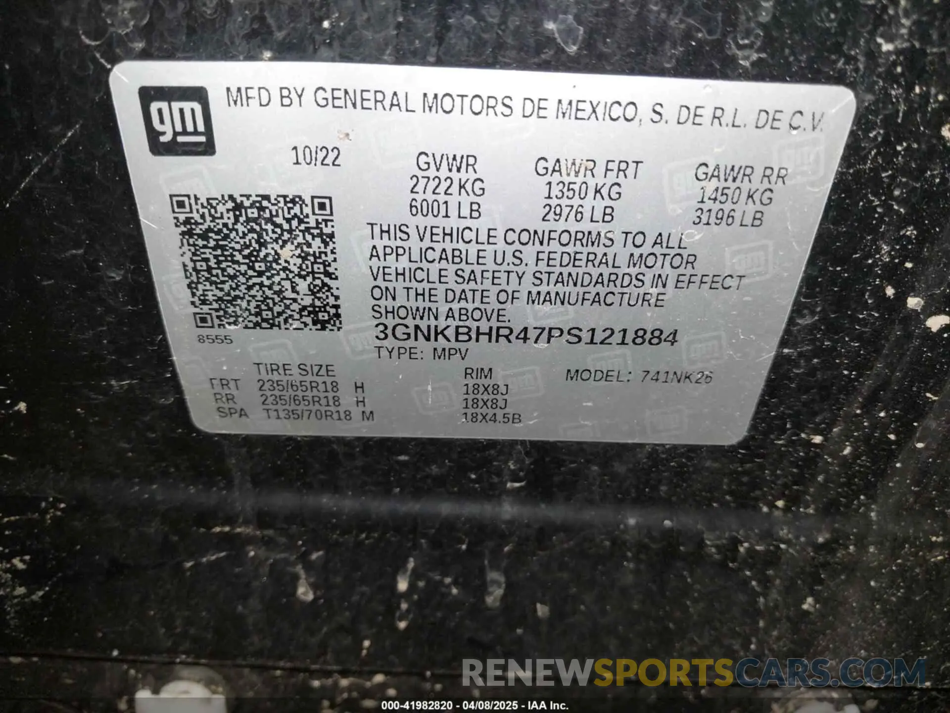 9 fotografías del automóvil dañado 3GNKBHR47PS121884 CHEVROLET BLAZER 2023