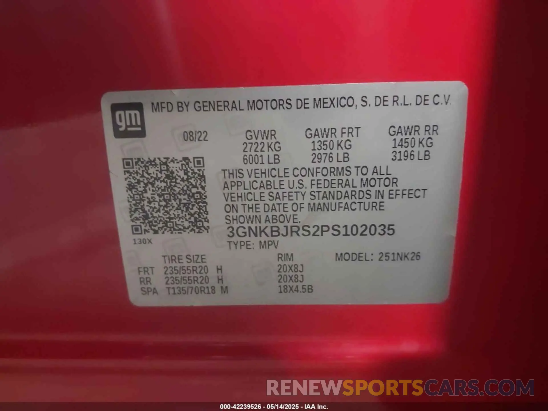 9 fotografías del automóvil dañado 3GNKBJRS2PS102035 CHEVROLET BLAZER 2023