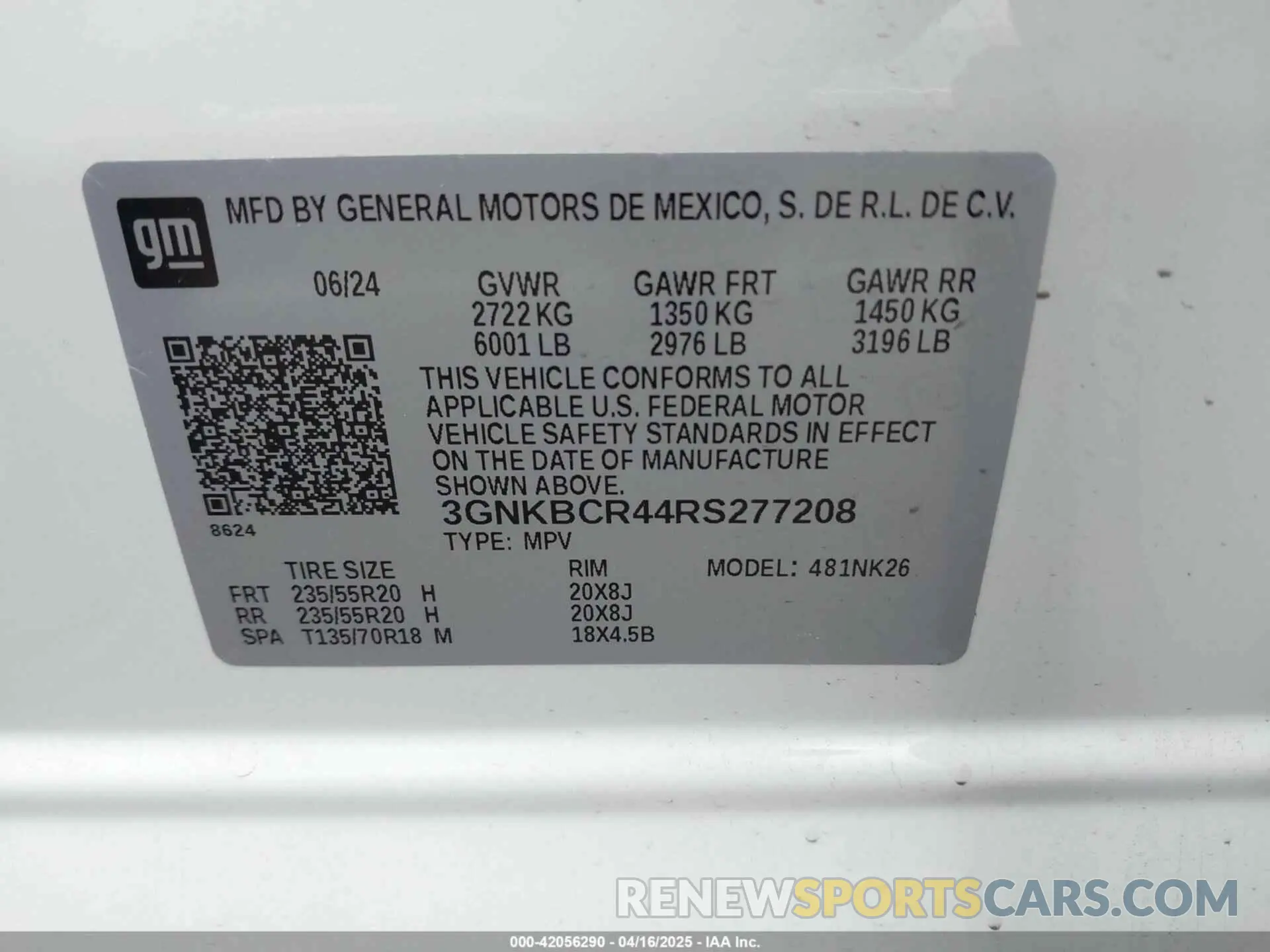 9 fotografías del automóvil dañado 3GNKBCR44RS277208 CHEVROLET BLAZER 2024