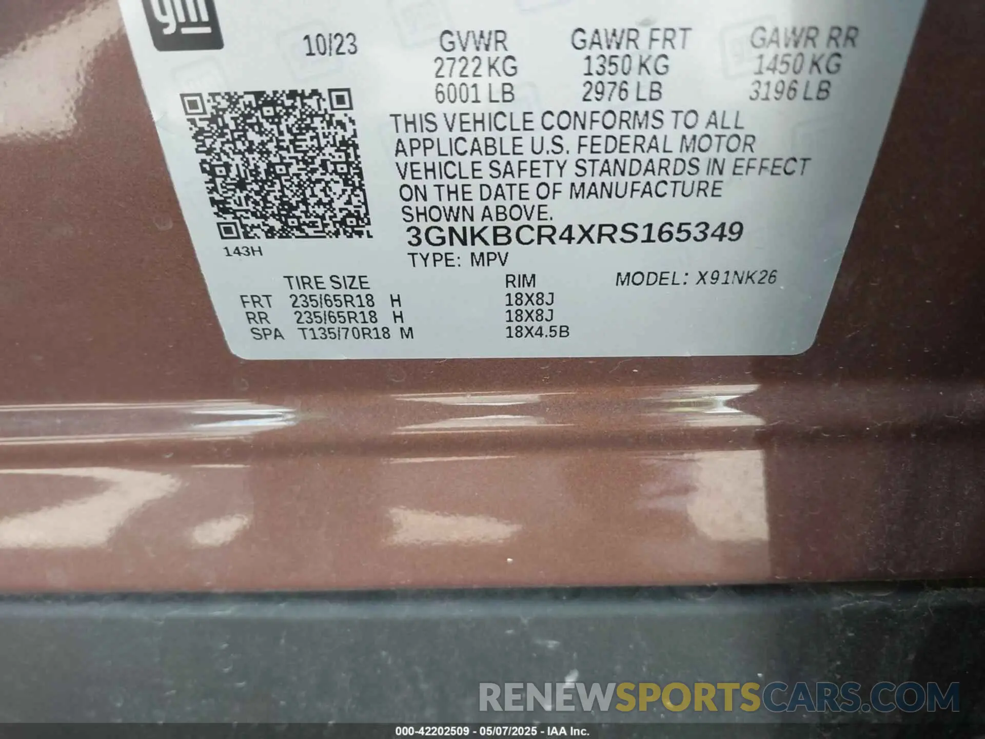9 fotografías del automóvil dañado 3GNKBCR4XRS165349 CHEVROLET BLAZER 2024