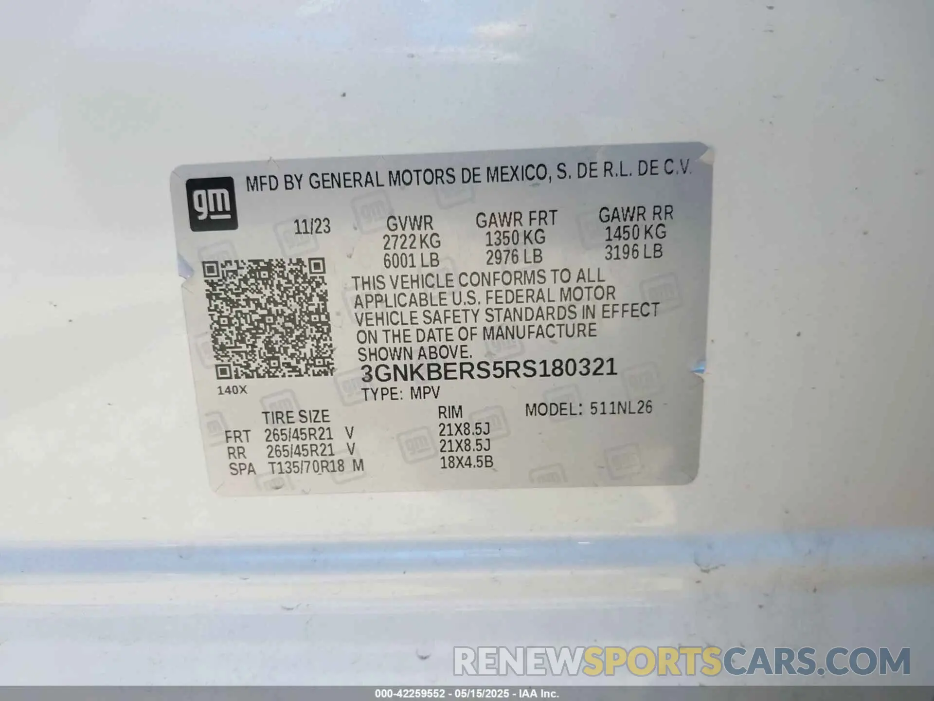 9 fotografías del automóvil dañado 3GNKBERS5RS180321 CHEVROLET BLAZER 2024