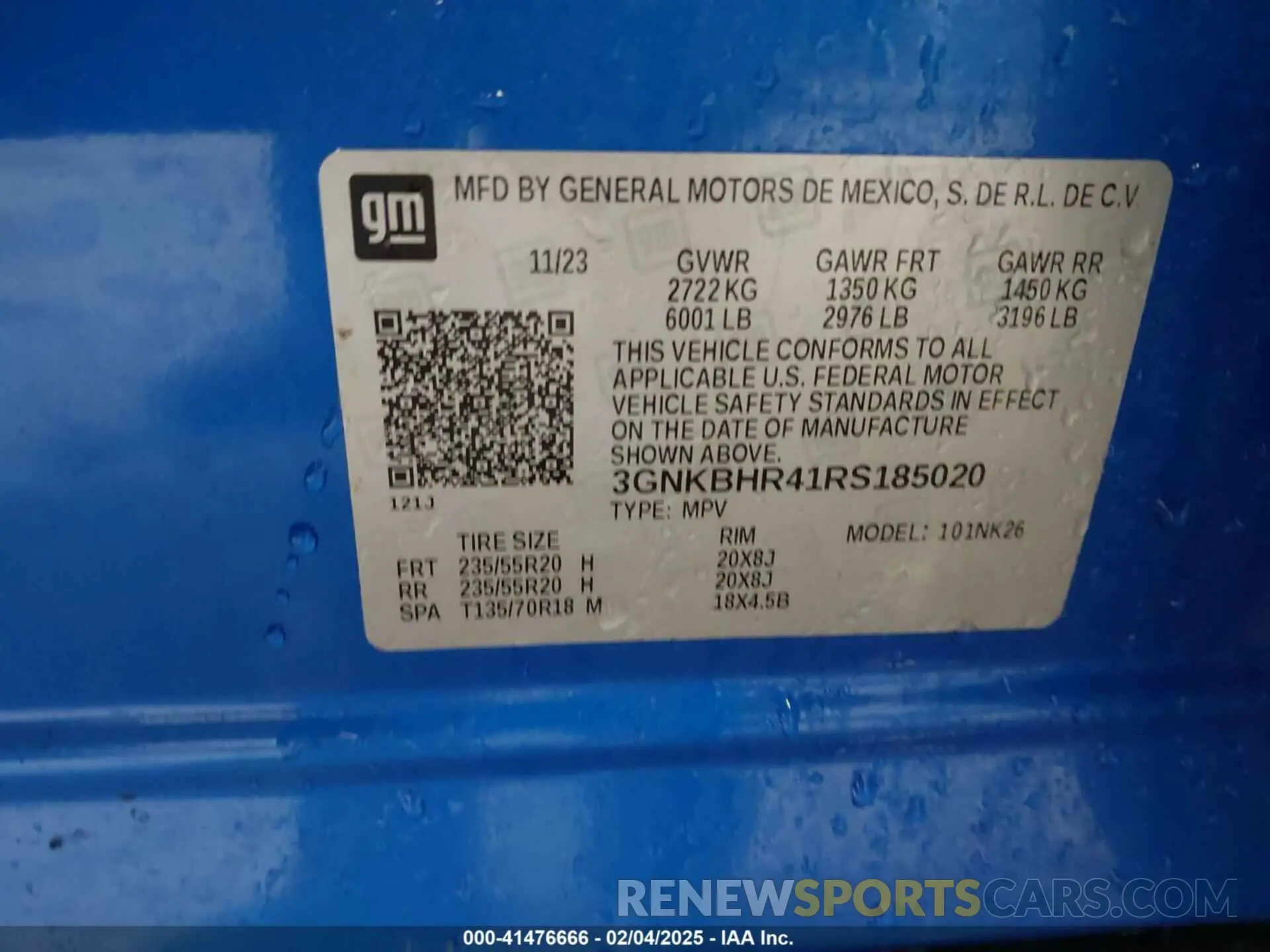 9 fotografías del automóvil dañado 3GNKBHR41RS185020 CHEVROLET BLAZER 2024