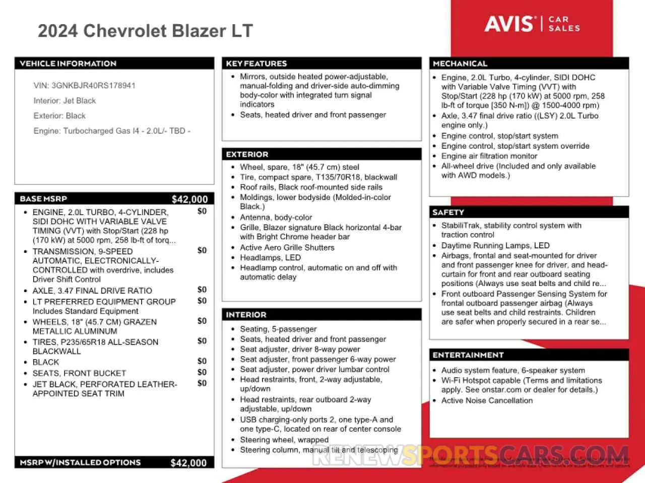 13 fotografías del automóvil dañado 3GNKBJR40RS178941 CHEVROLET BLAZER 2024
