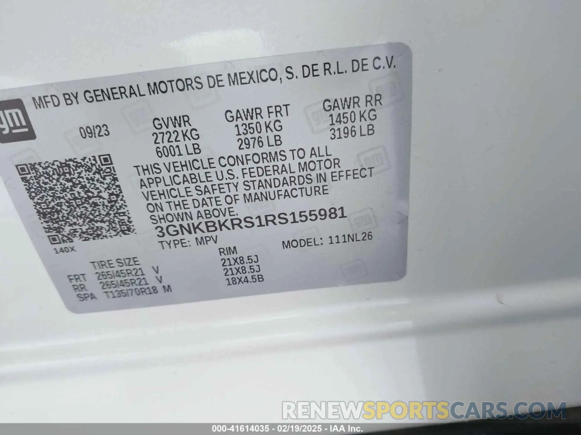 9 fotografías del automóvil dañado 3GNKBKRS1RS155981 CHEVROLET BLAZER 2024