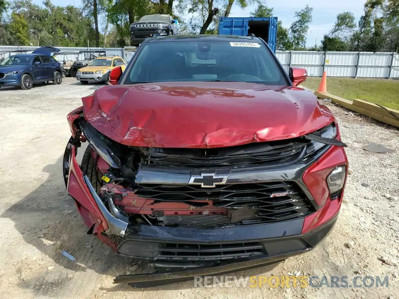 5 fotografías del automóvil dañado 3GNKBKRS9RS131556 CHEVROLET BLAZER 2024