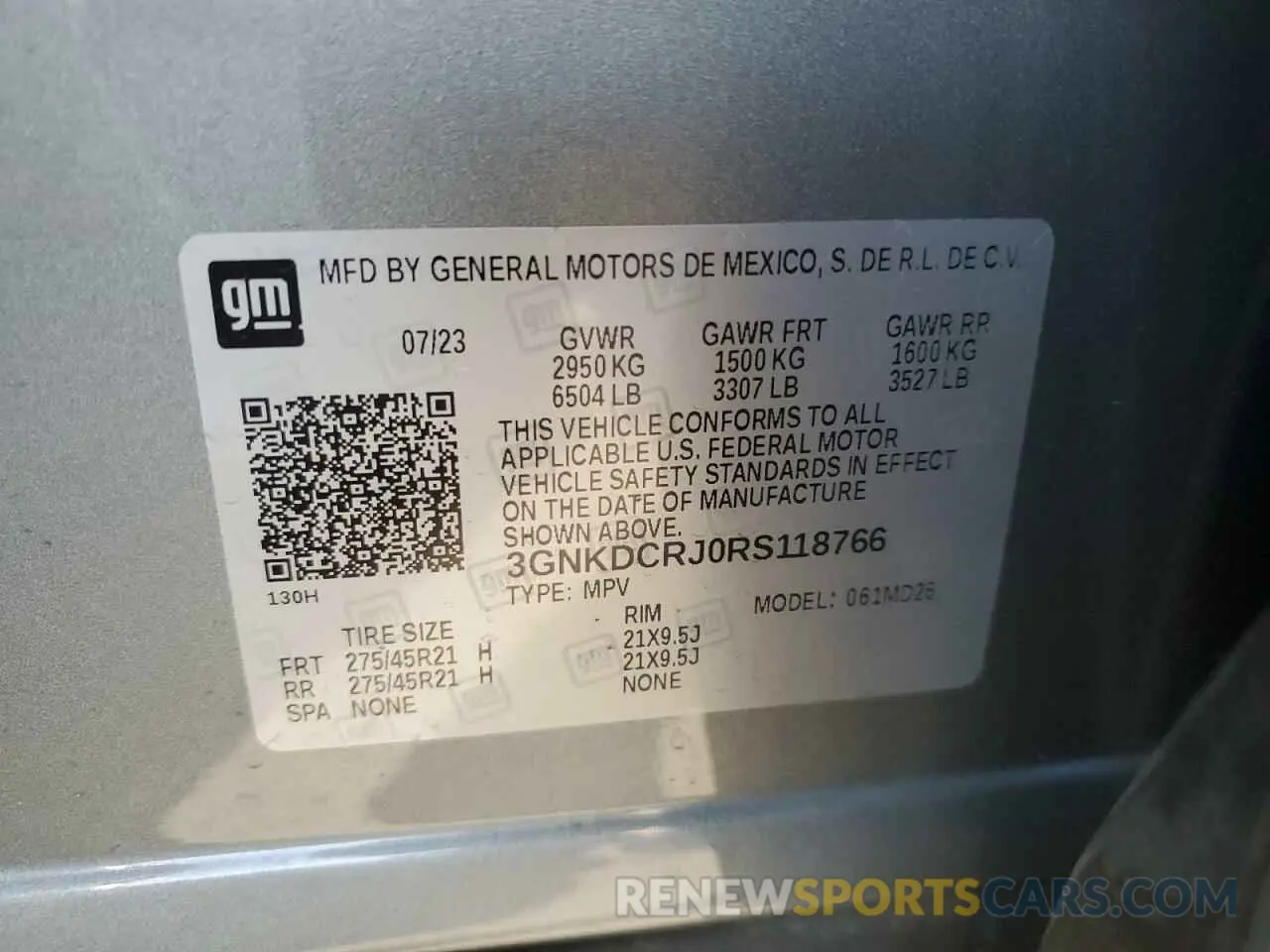 13 fotografías del automóvil dañado 3GNKDCRJ0RS118766 CHEVROLET BLAZER 2024