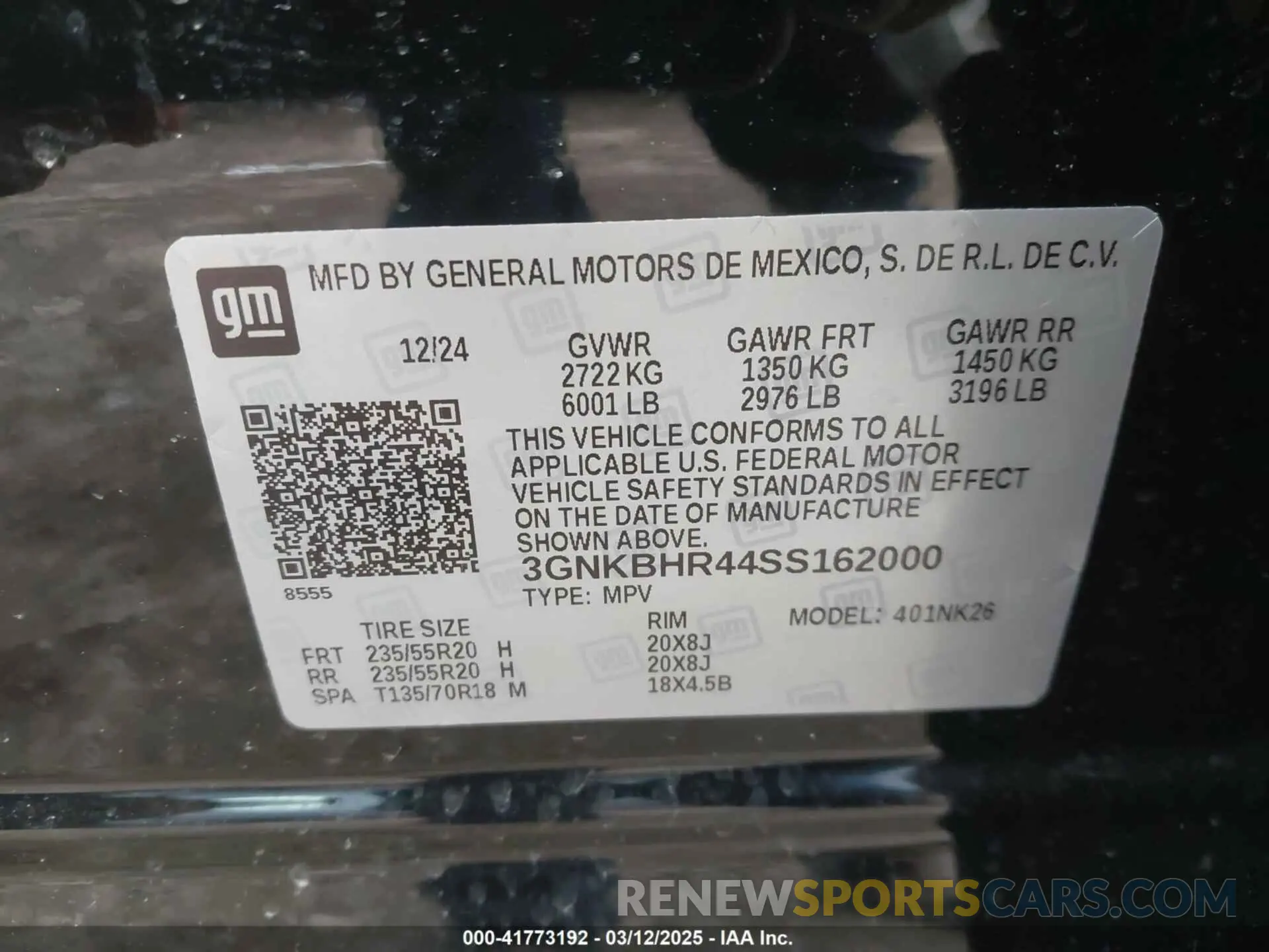 9 fotografías del automóvil dañado 3GNKBHR44SS162000 CHEVROLET BLAZER 2025