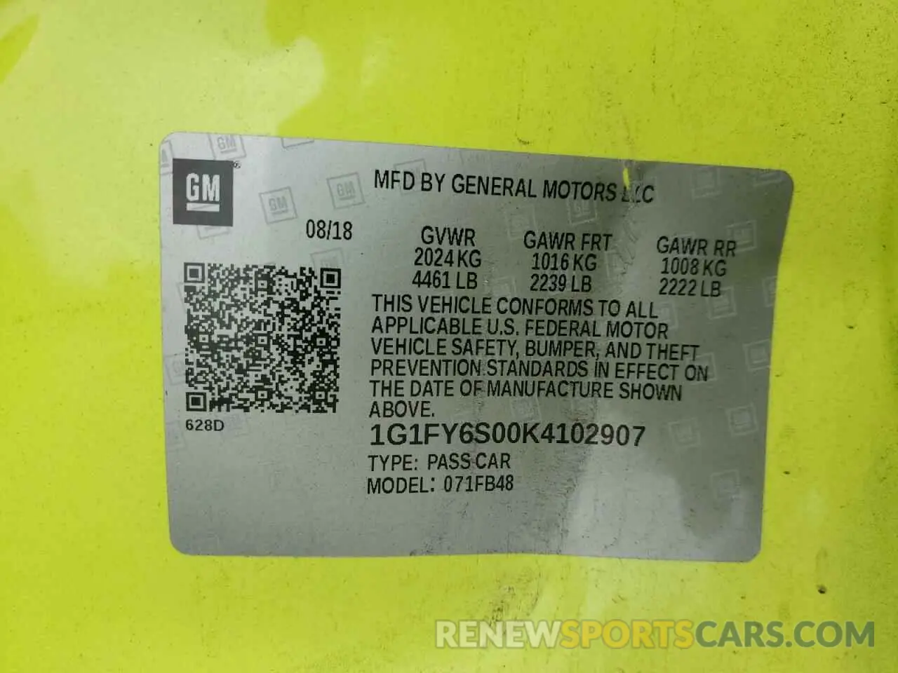 12 fotografías del automóvil dañado 1G1FY6S00K4102907 CHEVROLET BOLT 2019