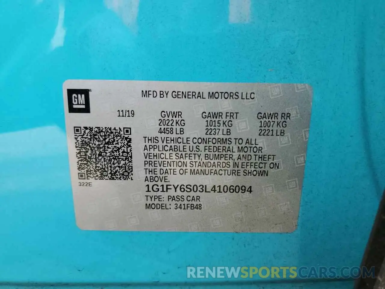 12 fotografías del automóvil dañado 1G1FY6S03L4106094 CHEVROLET BOLT 2020