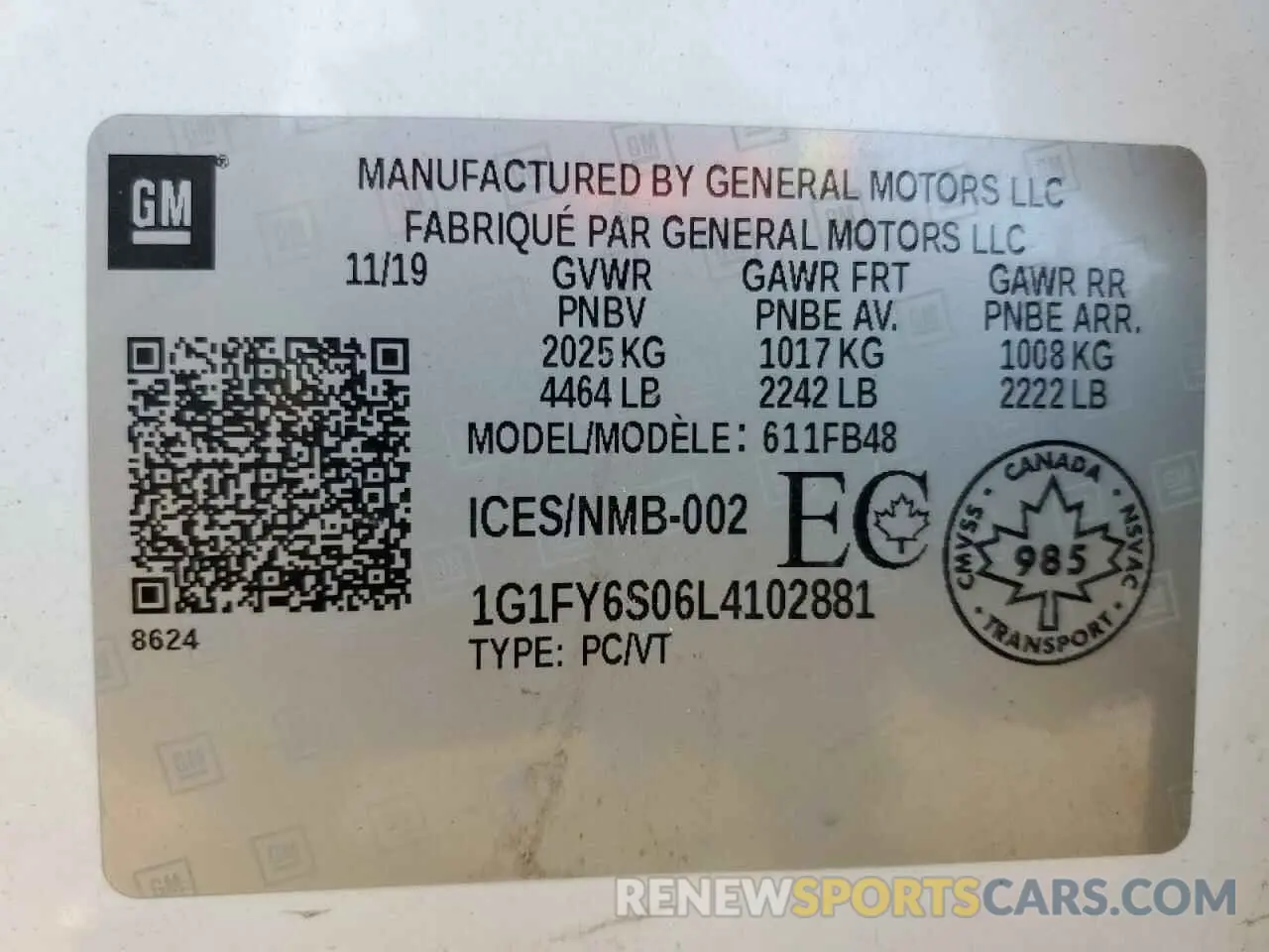 12 fotografías del automóvil dañado 1G1FY6S06L4102881 CHEVROLET BOLT 2020