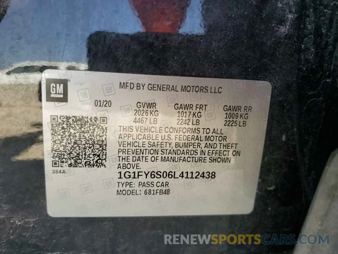 13 fotografías del automóvil dañado 1G1FY6S06L4112438 CHEVROLET BOLT 2020