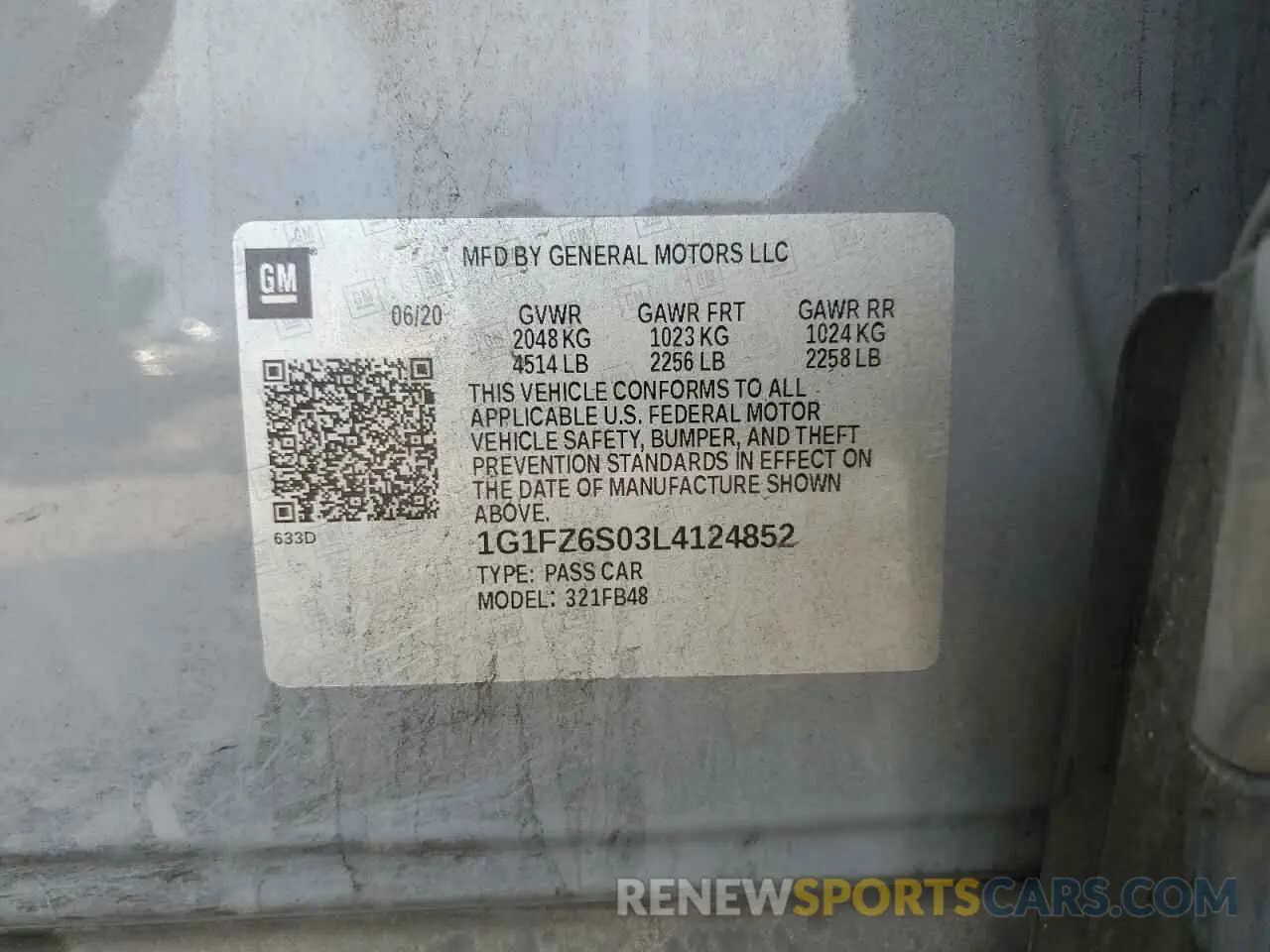12 fotografías del automóvil dañado 1G1FZ6S03L4124852 CHEVROLET BOLT 2020