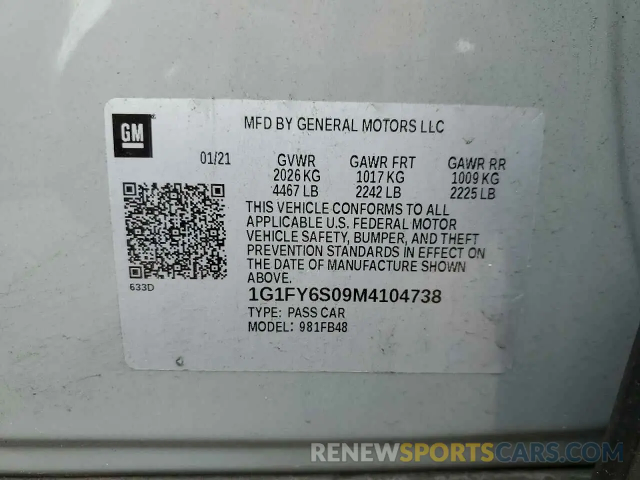 12 fotografías del automóvil dañado 1G1FY6S09M4104738 CHEVROLET BOLT 2021