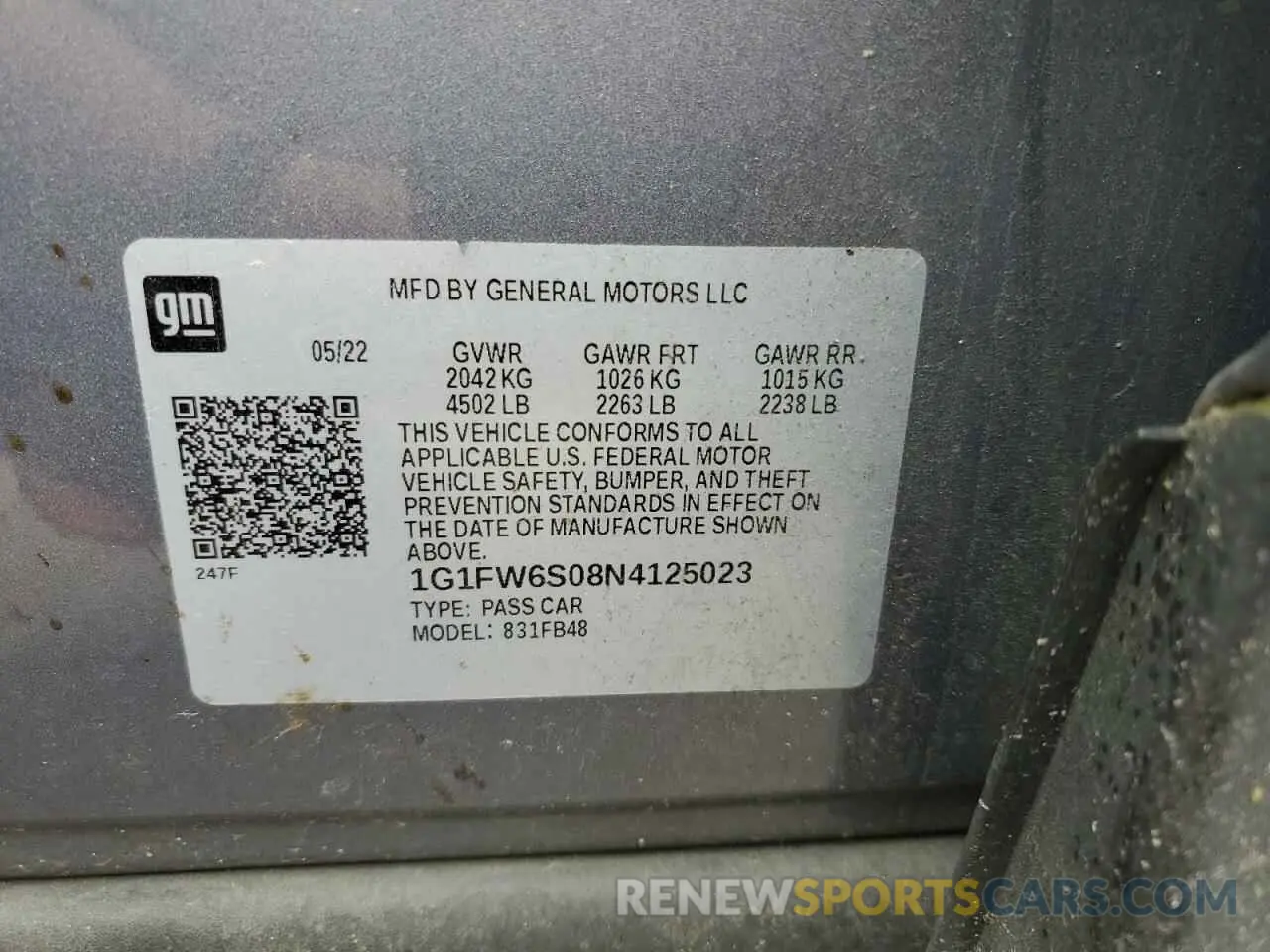 13 fotografías del automóvil dañado 1G1FW6S08N4125023 CHEVROLET BOLT 2022