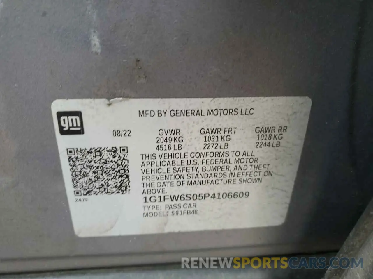 12 fotografías del automóvil dañado 1G1FW6S05P4106609 CHEVROLET BOLT 2023