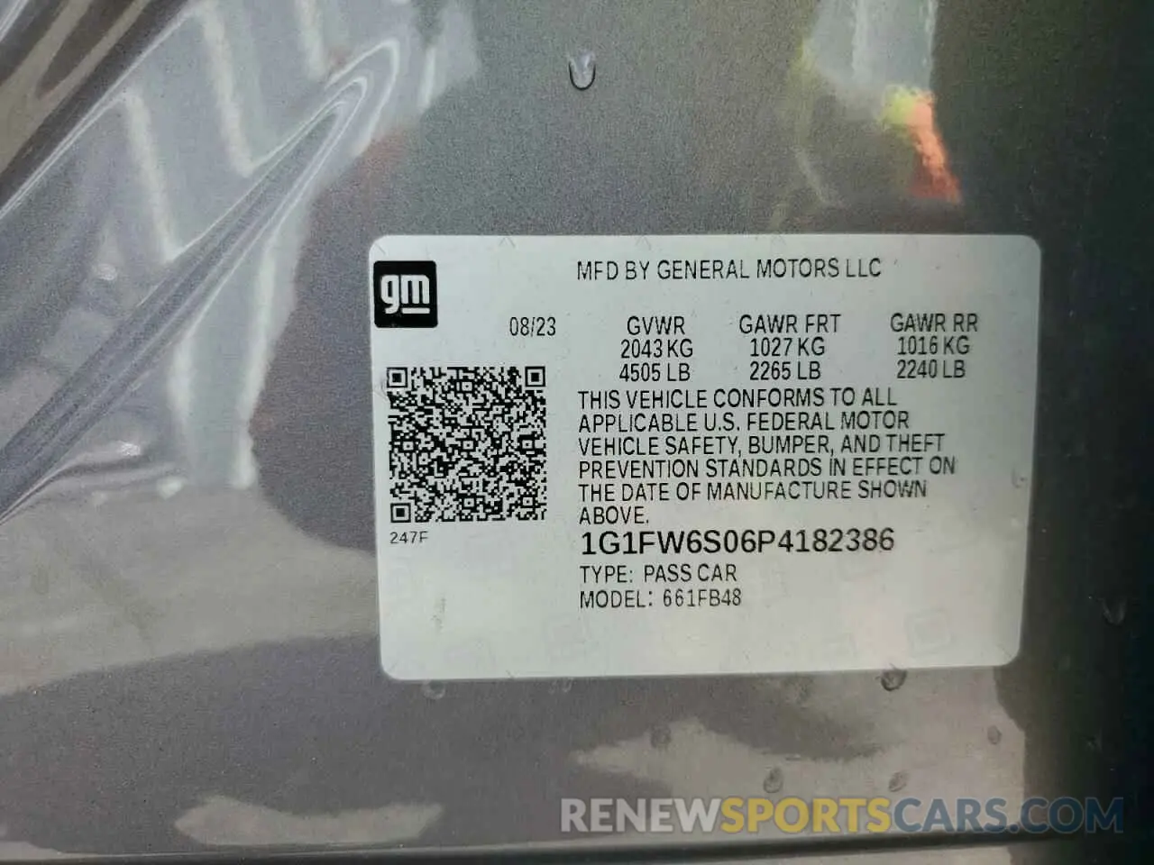13 fotografías del automóvil dañado 1G1FW6S06P4182386 CHEVROLET BOLT 2023