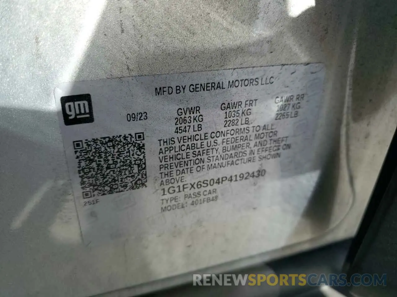 13 fotografías del automóvil dañado 1G1FX6S04P4192430 CHEVROLET BOLT 2023