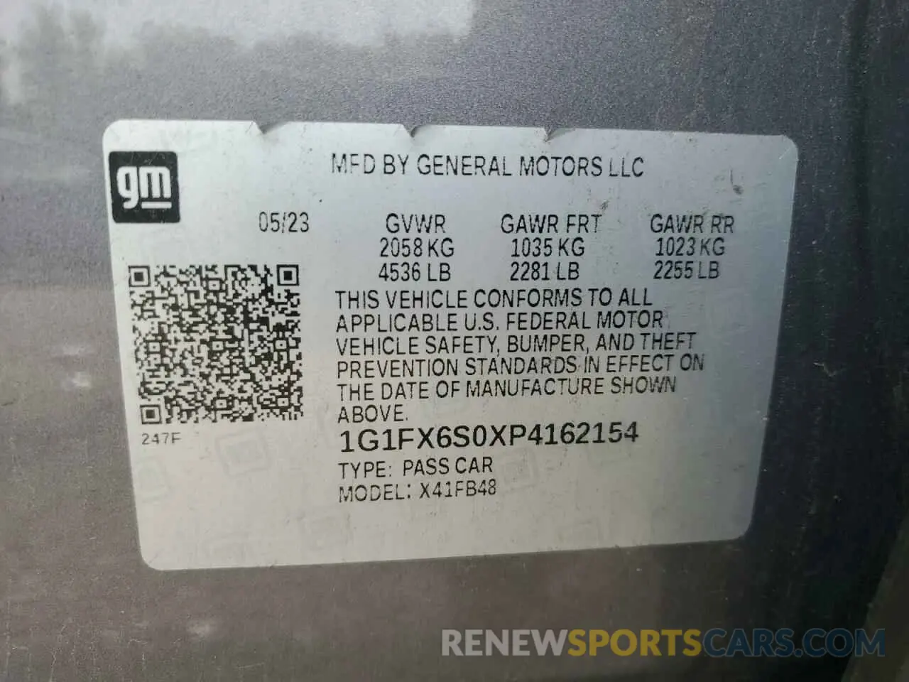 12 fotografías del automóvil dañado 1G1FX6S0XP4162154 CHEVROLET BOLT 2023
