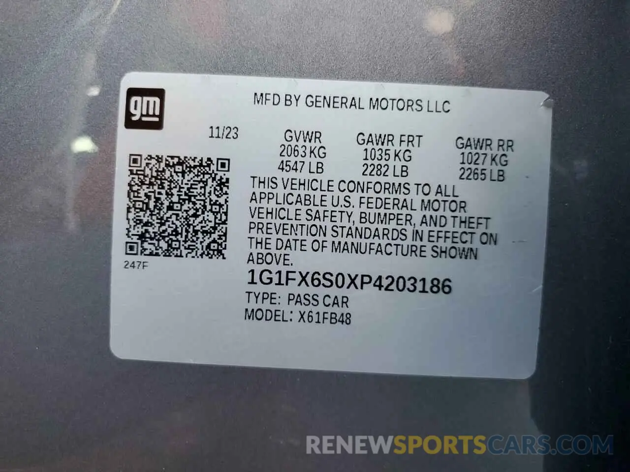 13 fotografías del automóvil dañado 1G1FX6S0XP4203186 CHEVROLET BOLT 2023
