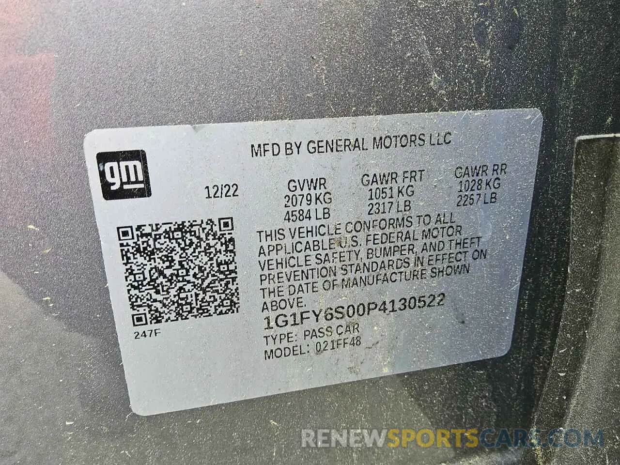 10 fotografías del automóvil dañado 1G1FY6S00P4130522 CHEVROLET BOLT 2023