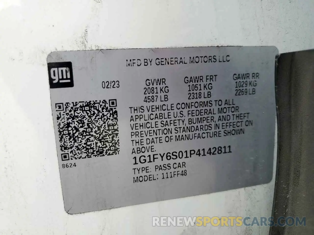 25 fotografías del automóvil dañado 1G1FY6S01P4142811 CHEVROLET BOLT 2023
